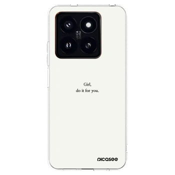 Picasee silikonowe przeźroczyste etui na Xiaomi 14 Pro - Girl, do it for you