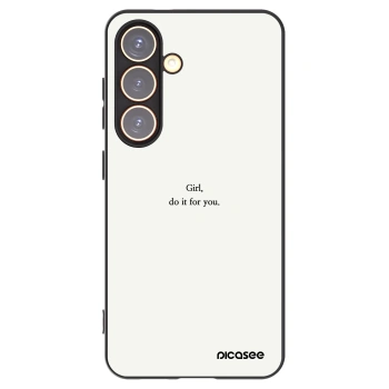 Picasee silikonowe czarne etui na Samsung Galaxy S24 S921B 5G - Girl, do it for you