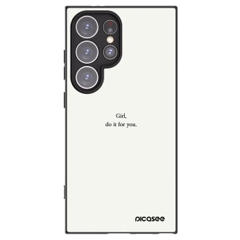 Picasee silikonowe czarne etui na Samsung Galaxy S24 Ultra S928B 5G - Girl, do it for you