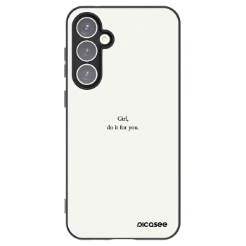 Picasee silikonowe czarne etui na Samsung Galaxy S23 FE S711B - Girl, do it for you
