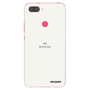 Picasee silikonowe przeźroczyste etui na Xiaomi Mi 8 Lite - Girl, do it for you