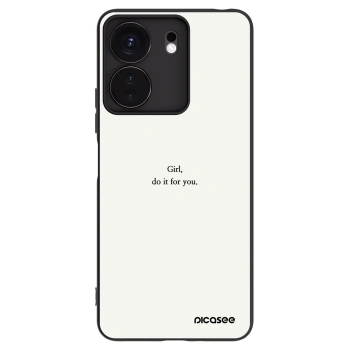 Picasee silikonowe czarne etui na Xiaomi Redmi 13C 4G - Girl, do it for you