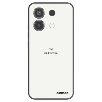 Picasee silikonowe czarne etui na Xiaomi Poco X6 - Girl, do it for you