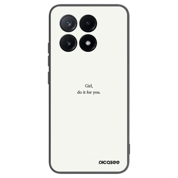 Picasee silikonowe czarne etui na Xiaomi Poco X6 Pro - Girl, do it for you