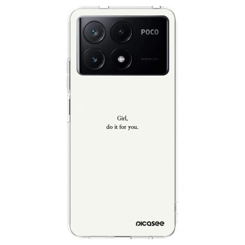 Picasee silikonowe przeźroczyste etui na Xiaomi Poco X6 Pro - Girl, do it for you