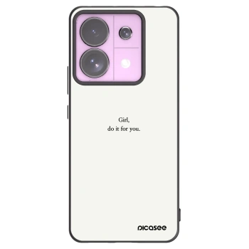 Picasee silikonowe czarne etui na Xiaomi Redmi Note 13 Pro 5G - Girl, do it for you