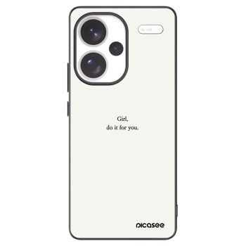 Picasee silikonowe czarne etui na Xiaomi Redmi Note 13 Pro+ 5G - Girl, do it for you