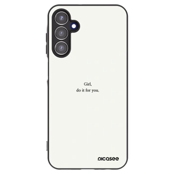 Picasee silikonowe czarne etui na Samsung Galaxy A15 A156B 5G - Girl, do it for you