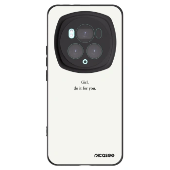 Picasee silikonowe czarne etui na Honor Magic6 Pro - Girl, do it for you
