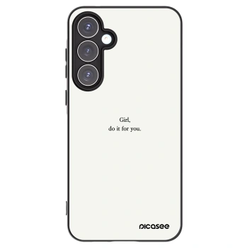 Picasee silikonowe czarne etui na Samsung Galaxy A55 5G A556B - Girl, do it for you