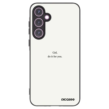 Picasee silikonowe czarne etui na Samsung Galaxy A35 5G A356B - Girl, do it for you