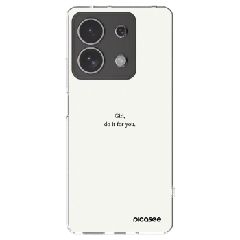 Picasee silikonowe przeźroczyste etui na Xiaomi Redmi Note 13 4G - Girl, do it for you