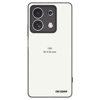 Picasee silikonowe czarne etui na Xiaomi Redmi Note 13 4G - Girl, do it for you