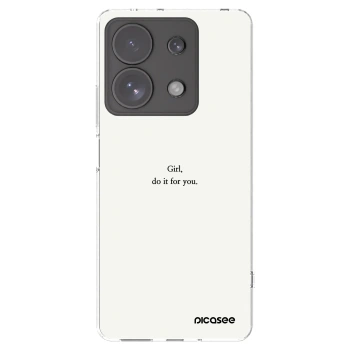 Picasee silikonowe przeźroczyste etui na Xiaomi Redmi Note 13 Pro 4G - Girl, do it for you