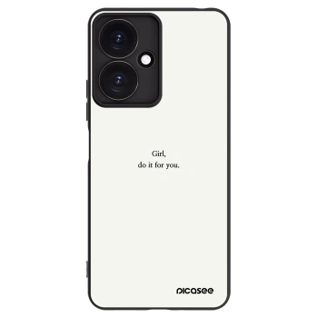 Picasee silikonowe czarne etui na Xiaomi Redmi 13C 5G - Girl, do it for you