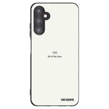 Picasee silikonowe czarne etui na Samsung Galaxy A05s A057G - Girl, do it for you