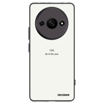 Picasee silikonowe czarne etui na Xiaomi Redmi A3 - Girl, do it for you