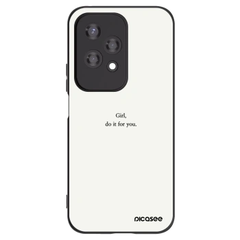 Picasee silikonowe czarne etui na Honor 200 Lite - Girl, do it for you