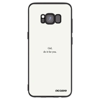 Picasee silikonowe czarne etui na Samsung Galaxy S8 G950F - Girl, do it for you