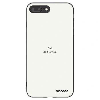 Picasee silikonowe czarne etui na Apple iPhone 7 Plus - Girl, do it for you