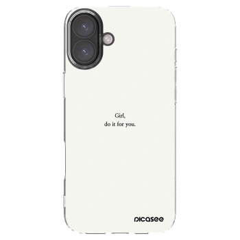Picasee silikonowe przeźroczyste etui na Apple iPhone 16 Plus - Girl, do it for you