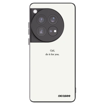 Picasee silikonowe czarne etui na OnePlus 12 5G - Girl, do it for you