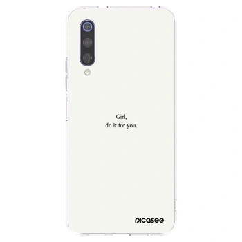 Picasee silikonowe przeźroczyste etui na Xiaomi Mi 9 - Girl, do it for you
