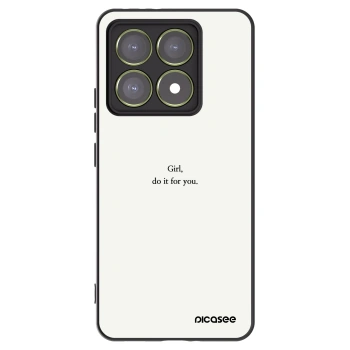 Picasee silikonowe czarne etui na Xiaomi 14T - Girl, do it for you