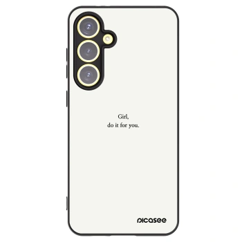 Picasee silikonowe czarne etui na Samsung Galaxy S24 FE S721B - Girl, do it for you