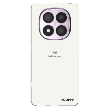 Picasee silikonowe przeźroczyste etui na Xiaomi Redmi Note 14 Pro 5G - Girl, do it for you
