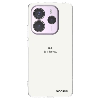 Picasee silikonowe przeźroczyste etui na Xiaomi Redmi Note 14 5G - Girl, do it for you