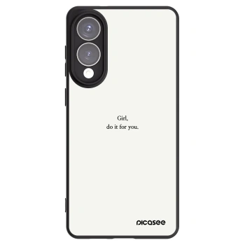 Picasee silikonowe czarne etui na Samsung Galaxy S25 Edge 5G - Girl, do it for you