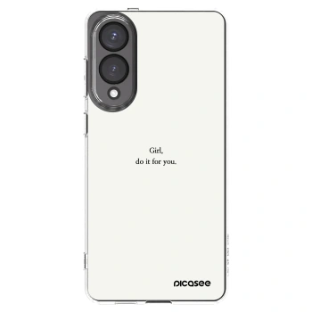 Picasee silikonowe przeźroczyste etui na Samsung Galaxy S25 Edge 5G - Girl, do it for you