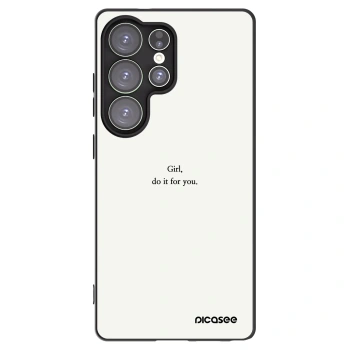 Picasee silikonowe czarne etui na Samsung Galaxy S25 Ultra 5G - Girl, do it for you