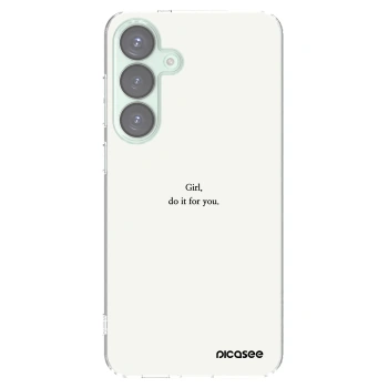 Picasee silikonowe przeźroczyste etui na Samsung Galaxy S25+ 5G - Girl, do it for you