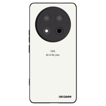 Picasee silikonowe czarne etui na Honor Magic7 Lite 5G - Girl, do it for you