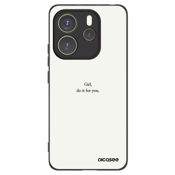 Picasee silikonowe czarne etui na Xiaomi Redmi Note 14 4G - Girl, do it for you