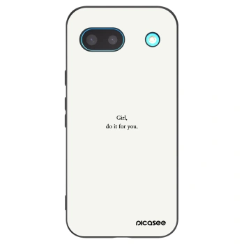 Picasee silikonowe czarne etui na Google Pixel 8 - Girl, do it for you