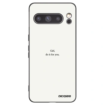 Picasee silikonowe czarne etui na Google Pixel 8 Pro - Girl, do it for you
