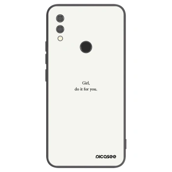 Picasee silikonowe czarne etui na Xiaomi Redmi Note 7 - Girl, do it for you