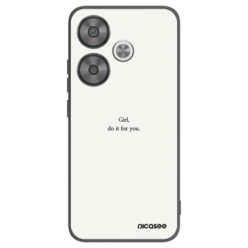 Picasee silikonowe czarne etui na Xiaomi Poco F6 - Girl, do it for you