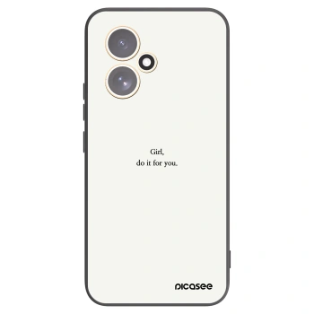 Picasee silikonowe czarne etui na Honor 400 5G - Girl, do it for you