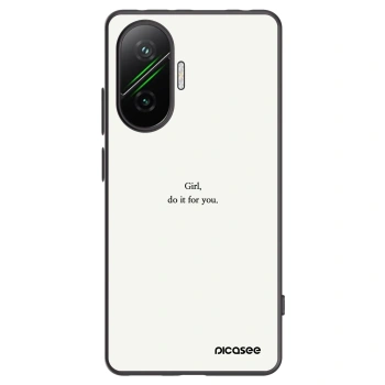 Picasee silikonowe czarne etui na Xiaomi Poco F7 5G - Girl, do it for you