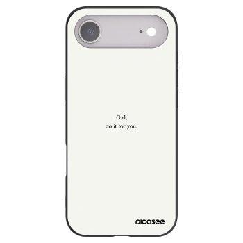 Picasee silikonowe czarne etui na Apple iPhone Air - Girl, do it for you