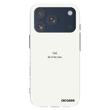 Picasee silikonowe przeźroczyste etui na Apple iPhone 17 Pro - Girl, do it for you
