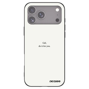 Picasee silikonowe czarne etui na Apple iPhone 17 Pro Max - Girl, do it for you
