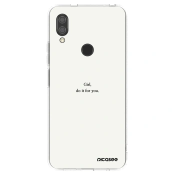 Picasee silikonowe przeźroczyste etui na Xiaomi Redmi 7 - Girl, do it for you