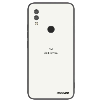 Picasee silikonowe czarne etui na Xiaomi Redmi 7 - Girl, do it for you