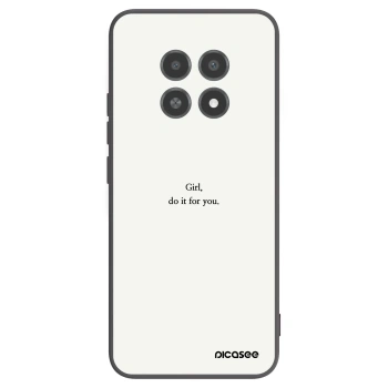 Picasee silikonowe czarne etui na Realme 12X - Girl, do it for you