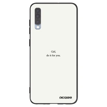 Picasee silikonowe czarne etui na Samsung Galaxy A70 A705F - Girl, do it for you